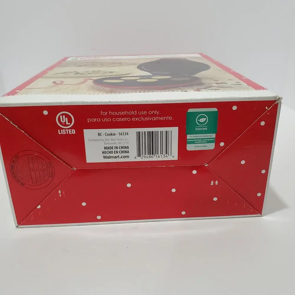 Holiday Time Cookie Maker Electric Red & Black Open Box NEW